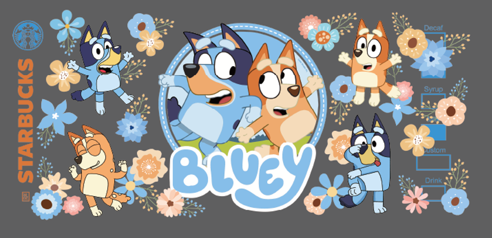 Bluey Bloom Latte