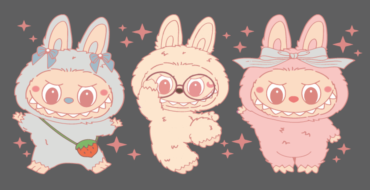Pink Bunny Trio