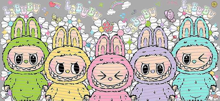Labubu Bunny Rainbow
