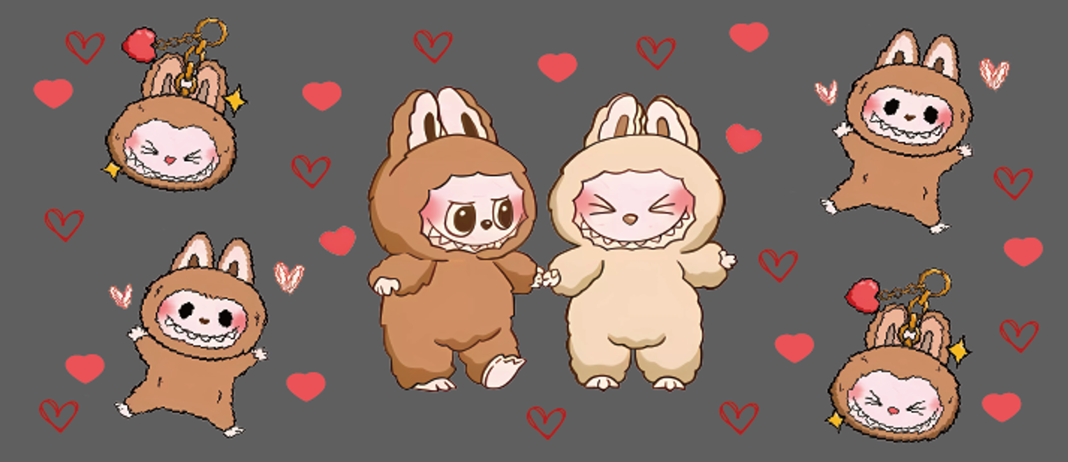 Labubu Heart Duo