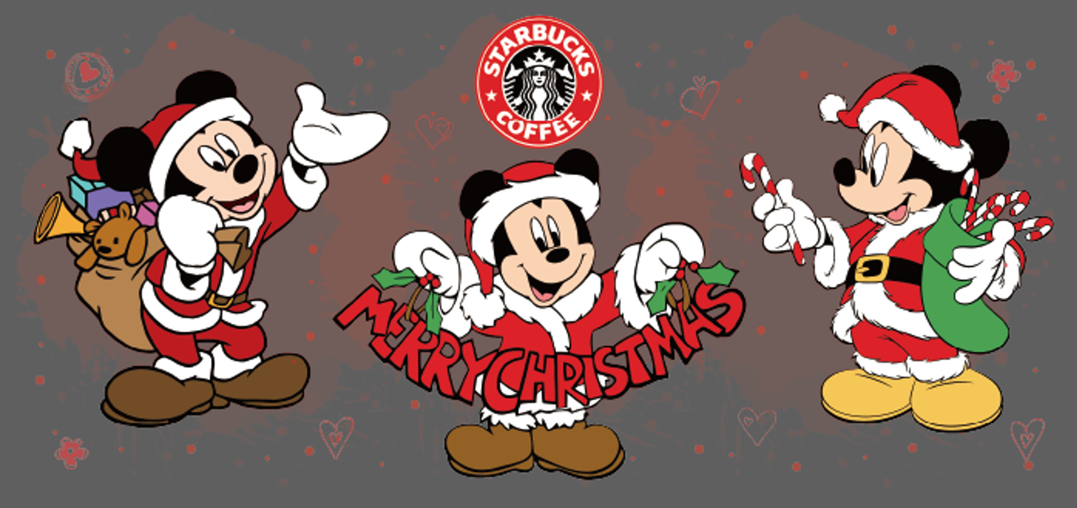 Mickey Santa Latte