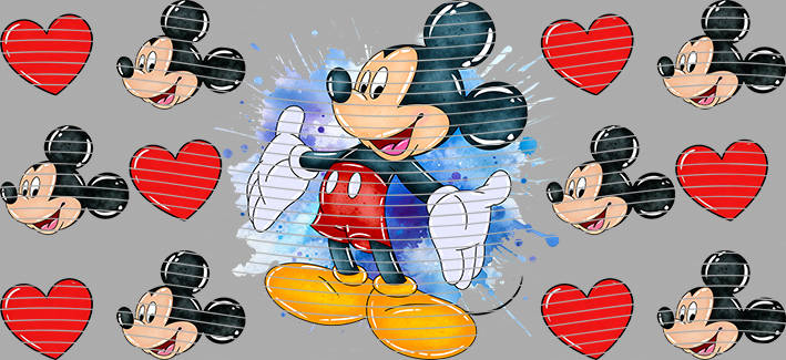 Mickey Splash Hearts