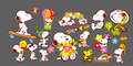 Snoopy Floral Friends
