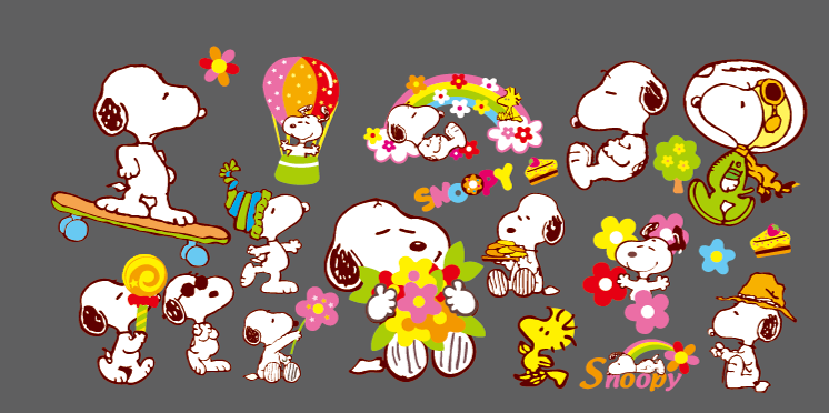 Snoopy Floral Friends