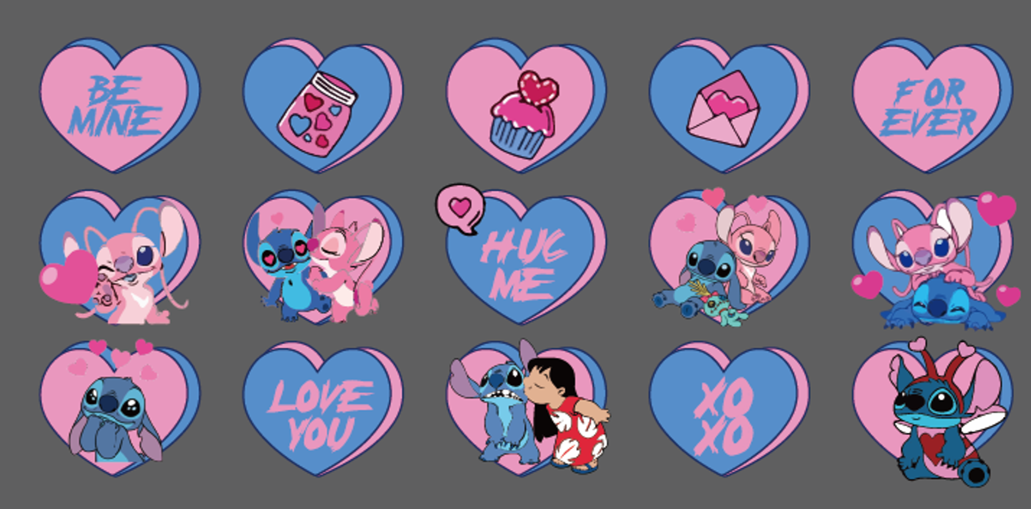 Stitch Valentine Grid