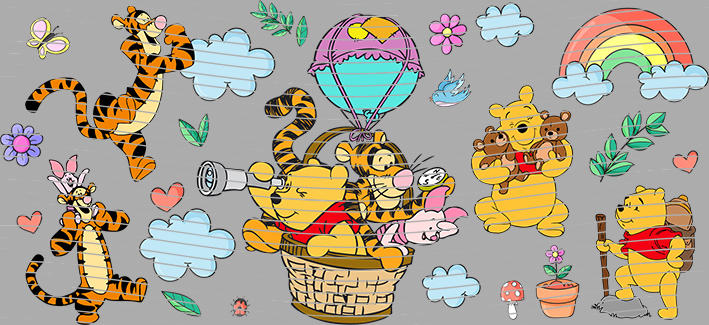 Pooh Rainbow Balloon